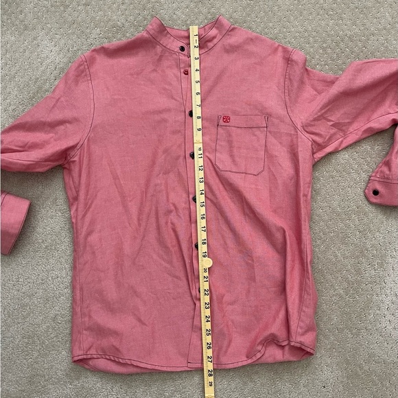 FALBBUTI by Padilla‎ Men's Melon Pink Casual Button Down Dress Shirt-Size L - Picture 7 of 7
